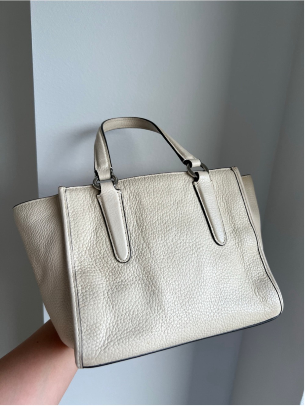 RARE Coach NASA Crosby Satchel Chalk Leather Space Planet Embroidery Stars Asia - Picture 7 of 16